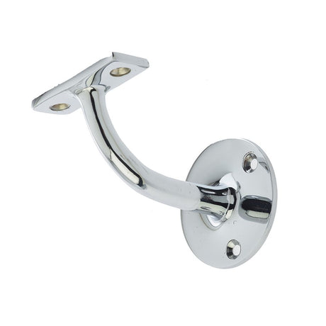 This is an image of a Frelan - 75mm Handrail Bracket - Polished Chrome  that is availble to order from Trade Door Handles in Kendal.