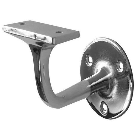This is an image of a Frelan - 75mm Handrail Bracket (Zinc) - Polished Chrome  that is availble to order from Trade Door Handles in Kendal.
