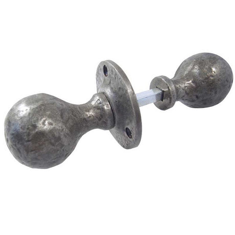 This is an image of a Frelan - Ball Shaped Rim Knobs - Pewter  that is availble to order from Trade Door Handles in Kendal.
