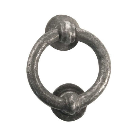 This is an image of a Frelan - Ring Door Knocker - Pewter  that is availble to order from Trade Door Handles in Kendal.