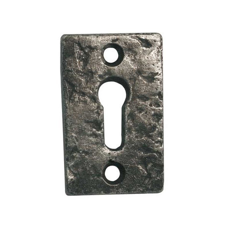 This is an image of a Antique Pewter - 50x32mm Pewter rectangular escutcheon  that is availble to order from Trade Door Handles in Kendal.