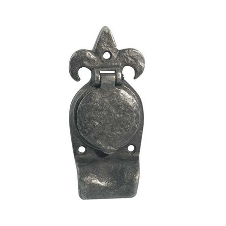 This is an image of a Frelan - Fleur De Lys Cylinder Rim Cover - Pewter  that is availble to order from Trade Door Handles in Kendal.