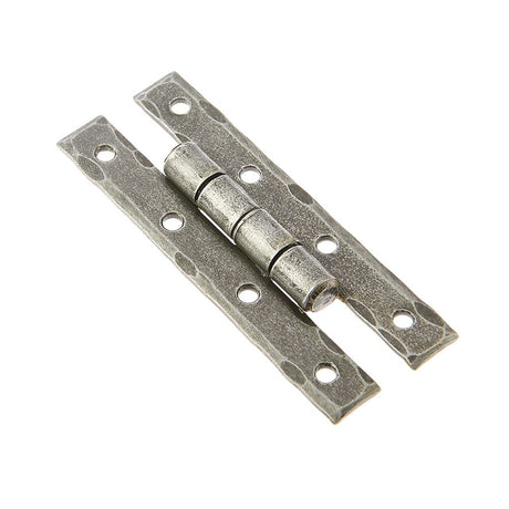This is an image of a Frelan - Vally Forge 35 x 90mm H-Hinges - Pewter  that is availble to order from Trade Door Handles in Kendal.