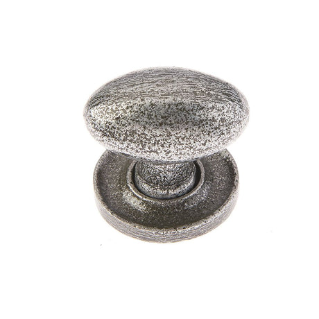 This is an image of a Frelan - Valley Forge Oval Cabinet Knob - Pewter  that is availble to order from Trade Door Handles in Kendal.