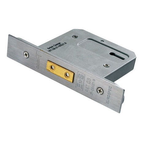 This is an image of a Eurospec - Easi-T 5 Lever Deadlock 64mm - Satin Stainless Steel that is availble to order from Trade Door Handles in Kendal.