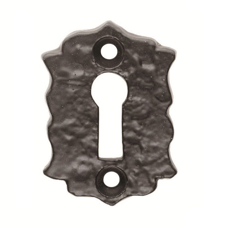 This is an image of a Ludlow - Floral Escutcheon - Black Antique that is availble to order from Trade Door Handles in Kendal.