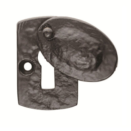 This is an image of a Ludlow - Plaque Covered Escutcheon - Black Antique that is availble to order from Trade Door Handles in Kendal.