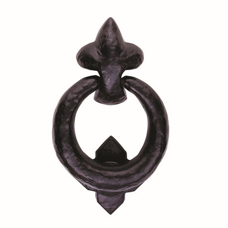 This is an image of a Ludlow - Ring Door Knocker - Black Antique that is availble to order from Trade Door Handles in Kendal.