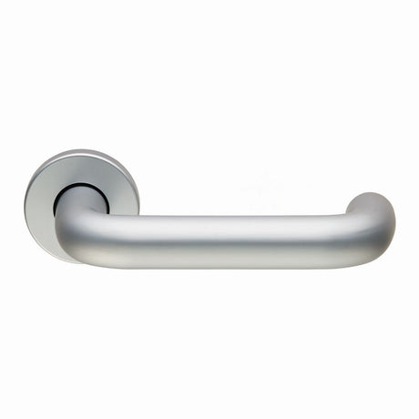 This is an image of a Eurospec - Safety Lever on Sprung Rose - Satin Anodised Aluminium that is availble to order from Trade Door Handles in Kendal.