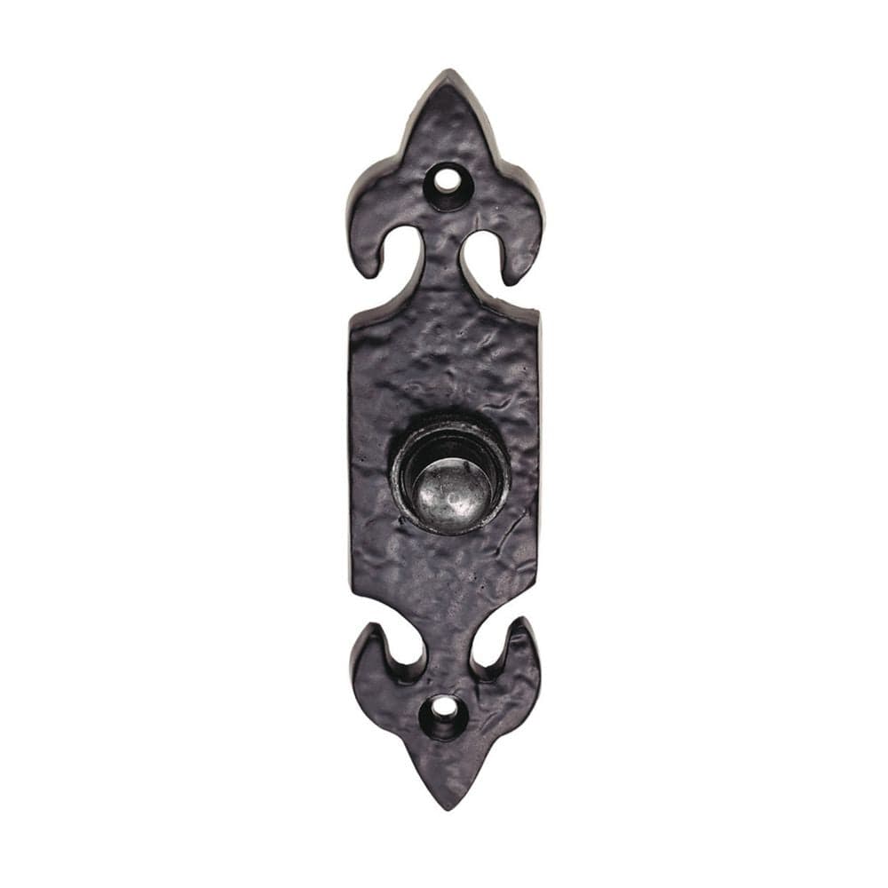 Ludlow Foundries Door Furniture Antique Black / Fleur de lys Bell Push Ludlow - Fleur de lys' Bell Push - Black Antique