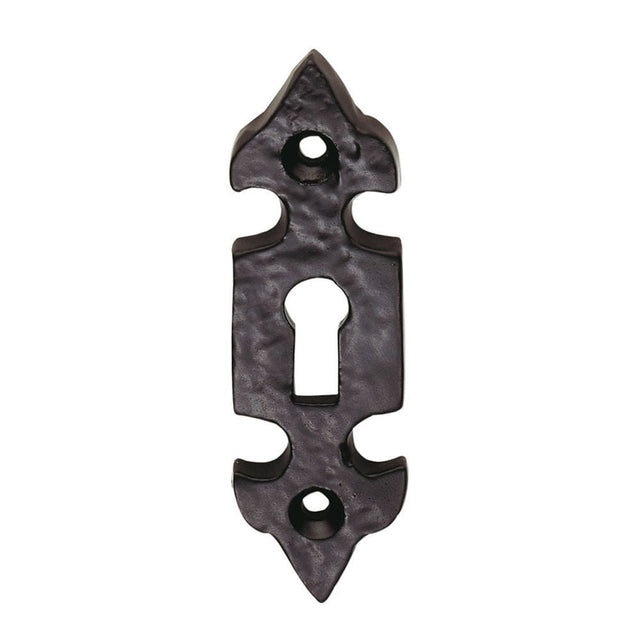 Ludlow Foundries Door Furniture Antique Black / Mortice Key Profile Escutcheons Ludlow - Fleur de lys' Escutcheon - Black Antique