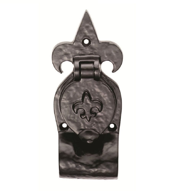 Ludlow Foundries Door Furniture Antique Black / Rim Profile Cylinder Pulls Ludlow - Fleur de lys' Rim Cylinder Pull - Black Antique
