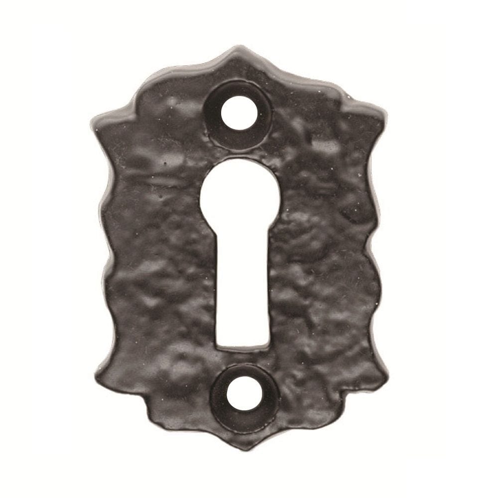 Ludlow Foundries Door Furniture Antique Black / Mortice Key Profile Escutcheons Ludlow - Floral Escutcheon - Black Antique