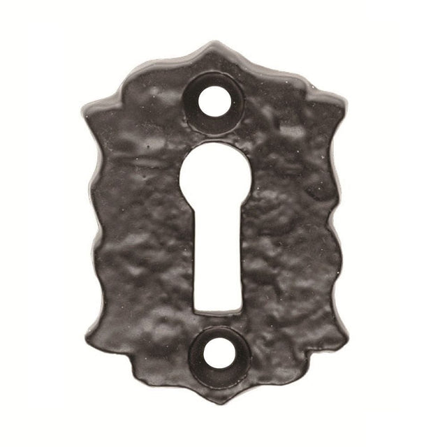 Ludlow Foundries Door Furniture Antique Black / Mortice Key Profile Escutcheons Ludlow - Floral Escutcheon - Black Antique
