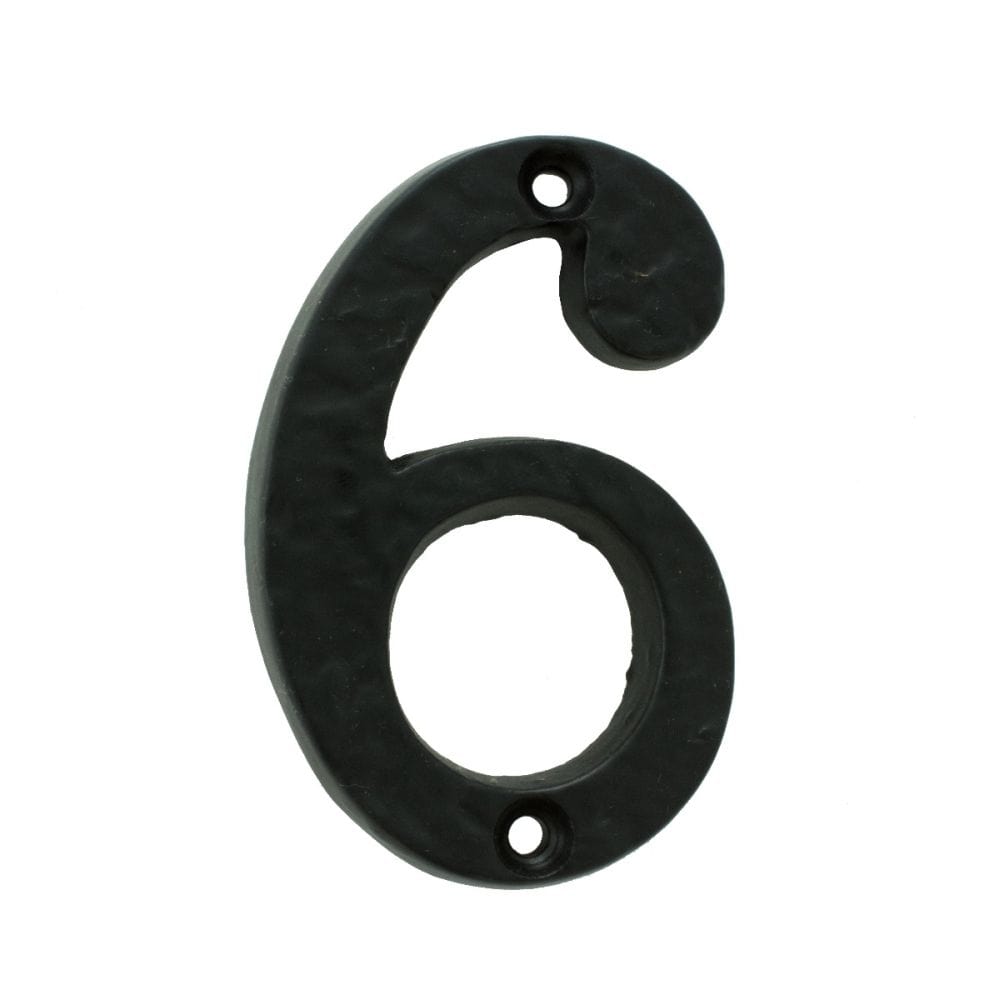 Ludlow Foundries Door Furniture Antique Black / Numerals / 9 Ludlow - Numeral 6/9 (Face Fix) - Black Antique