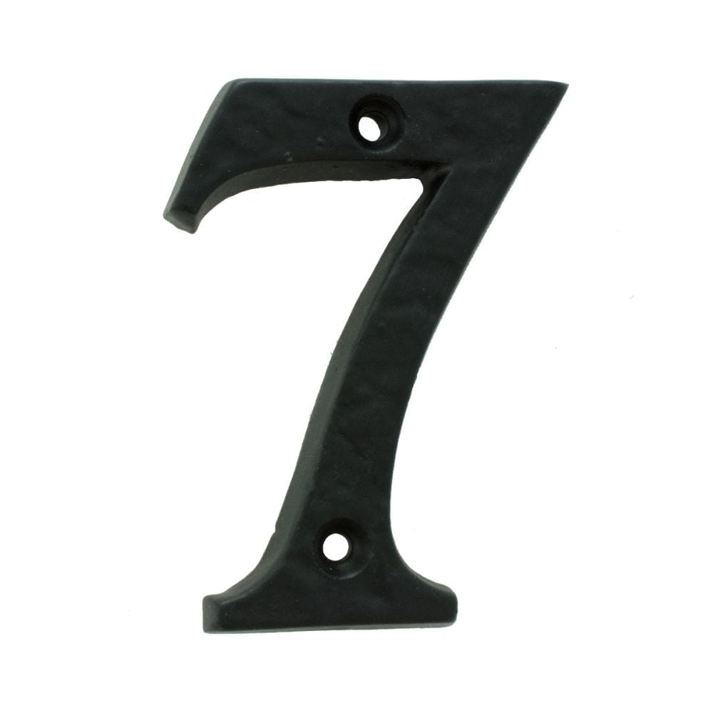 Ludlow Foundries Door Furniture Antique Black / Numerals / 7 Ludlow - Numeral 7 (Face Fix) - Black Antique