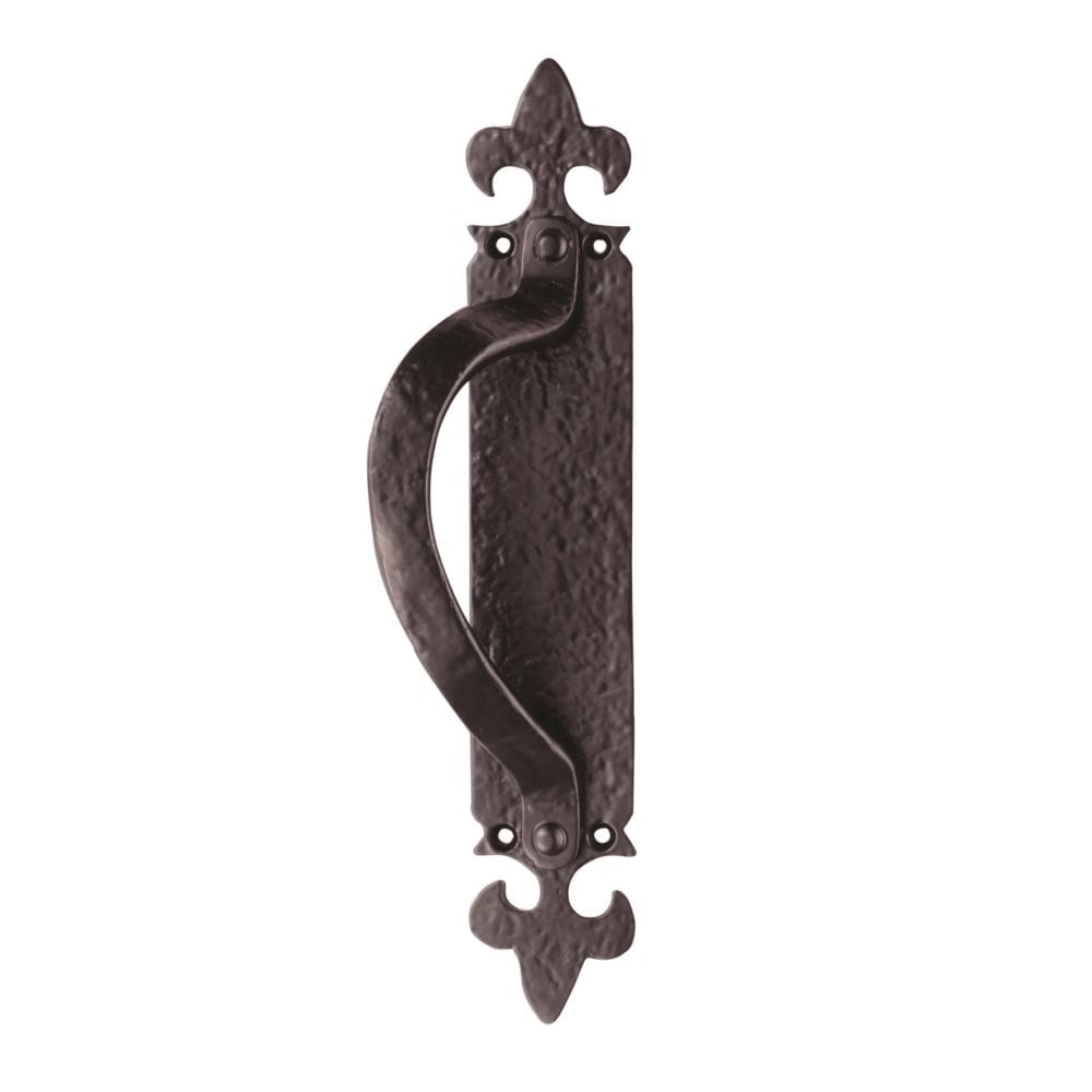 Ludlow Foundries Door Furniture Antique Black / Pull Handle (Backplate) Ludlow - Offset Pull Handle on Backplate Left Hand - Black Antique