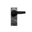 Ludlow Foundries Door Furniture Antique Black / Latch Handles Ludlow - Traditional V Lever on Latch Backplate - Black Antique