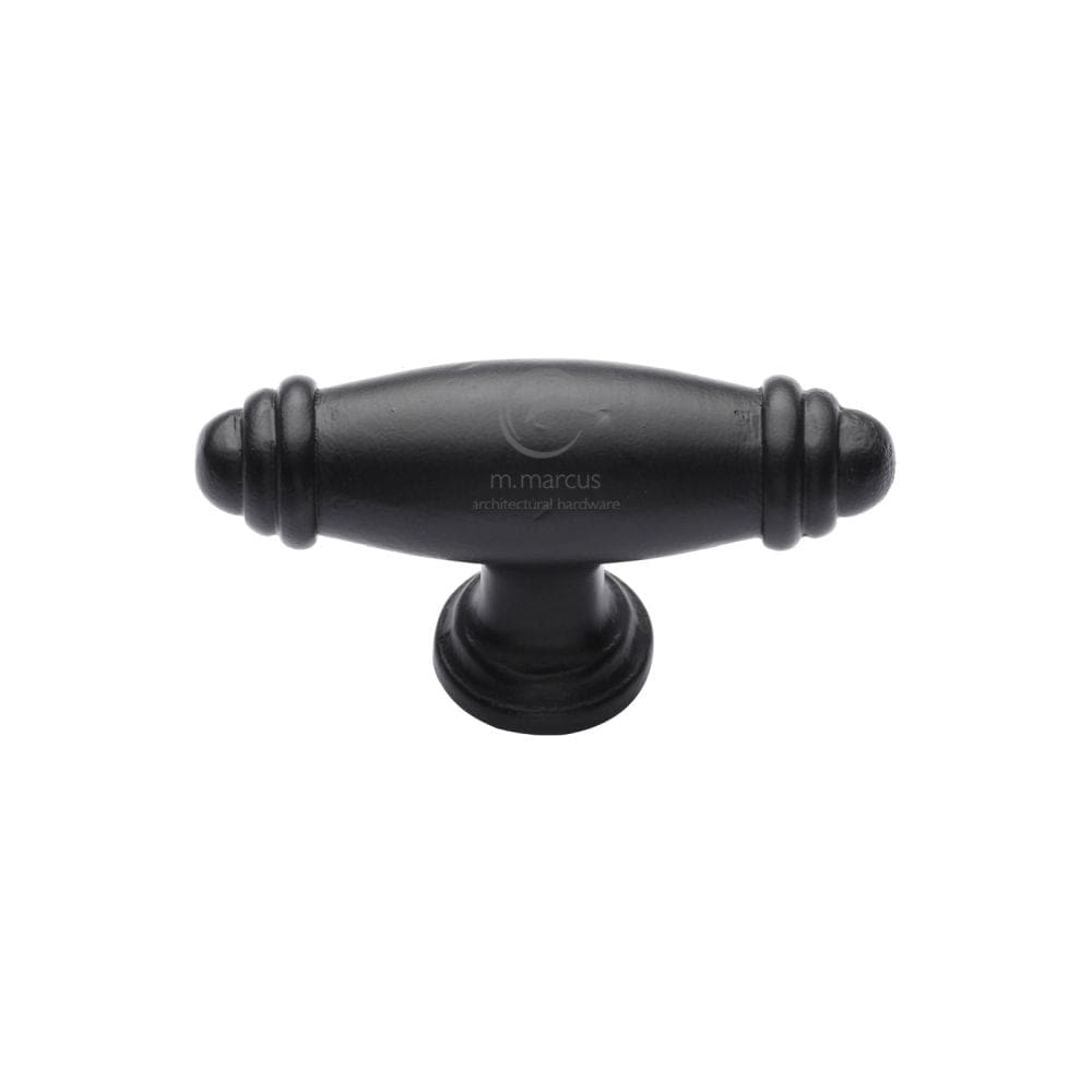 M.Marcus Cabinet Hardware Matt Black / Cabinet Knobs M.Marcus - Black Iron Rustic Cabinet Knob Artisan Design 80mm