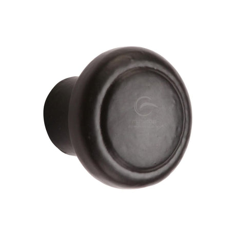 M.Marcus Cabinet Hardware Matt Black / Cabinet Knobs / 32mm Dia. M.Marcus - Black Iron Rustic Cabinet Knob Newport Design 32mm