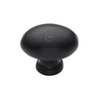 M.Marcus Cabinet Hardware Matt Black / Cabinet Knobs / 32mm Dia. M.Marcus - Black Iron Rustic Cabinet Knob Oval Design 32mm