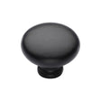 M.Marcus Cabinet Hardware Matt Black / Cabinet Knobs / 32mm Dia. M.Marcus - Black Iron Rustic Cabinet Knob Round Design 32mm