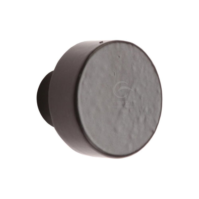 M.Marcus Cabinet Hardware Matt Black / Cabinet Knobs / 30mm Dia. M.Marcus - Black Iron Rustic Cabinet Knob Round Disc Design 30mm