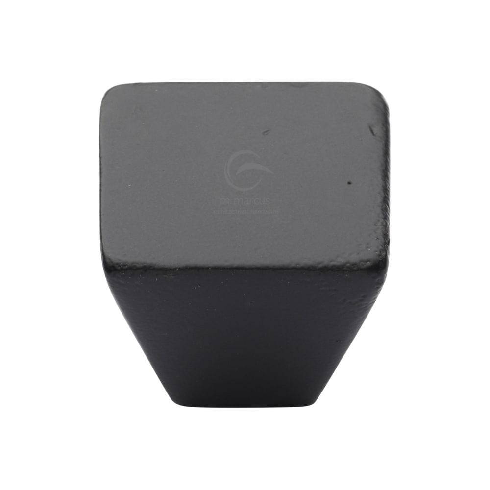 M.Marcus Cabinet Hardware Matt Black / Cabinet Knobs / 32mm Dia. M.Marcus - Black Iron Rustic Cabinet Knob Square Cone Design 32mm