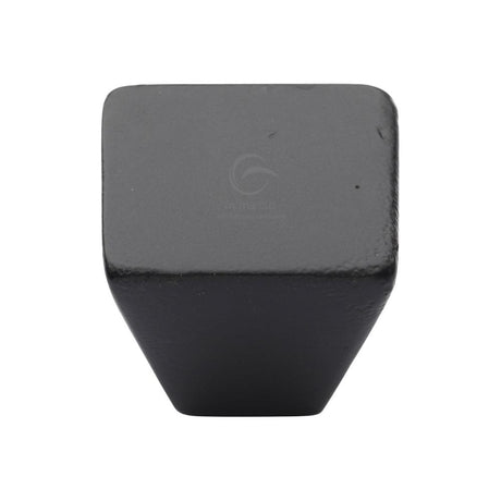 M.Marcus Cabinet Hardware Matt Black / Cabinet Knobs / 32mm Dia. M.Marcus - Black Iron Rustic Cabinet Knob Square Cone Design 32mm