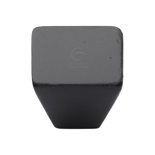 M.Marcus Cabinet Hardware Matt Black / Cabinet Knobs / 32mm Dia. M.Marcus - Black Iron Rustic Cabinet Knob Square Cone Design 32mm