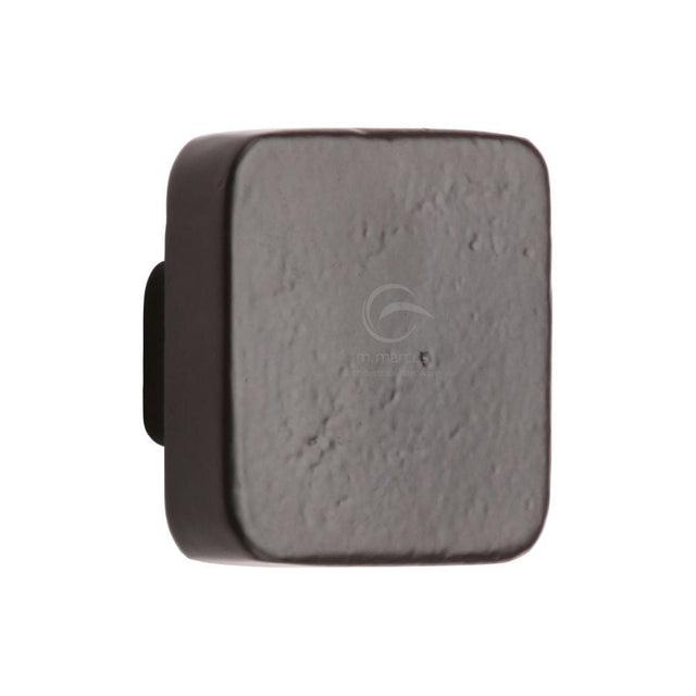 M.Marcus Cabinet Hardware Matt Black / Cabinet Knobs / 32mm Dia. M.Marcus - Black Iron Rustic Cabinet Knob Square Design 32mm