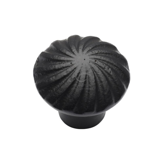 M.Marcus Cabinet Hardware Matt Black / Cabinet Knobs / 32mm Dia. M.Marcus - Black Iron Rustic Cabinet Knob Wheel Design 32mm