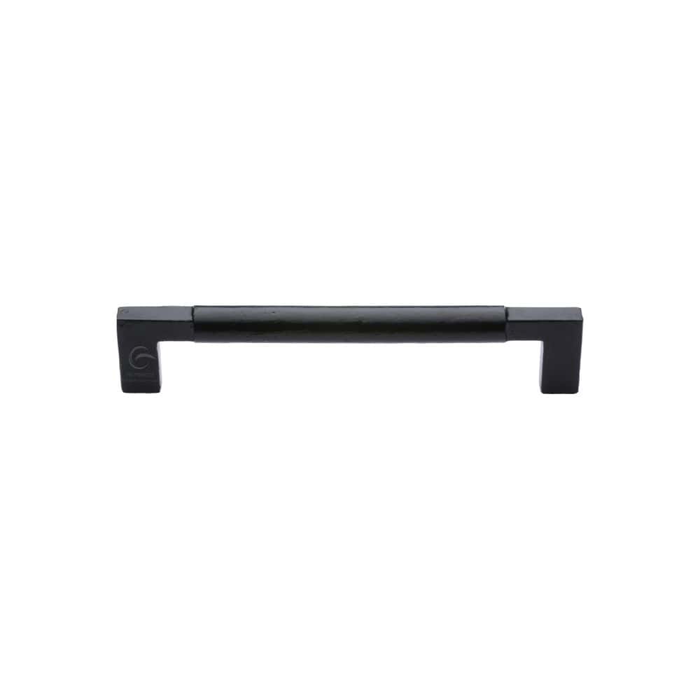 M.Marcus Cabinet Hardware Matt Black / Cabinet Pull Handles M.Marcus - Black Iron Rustic Cabinet Pull Bauhaus Design 305mm