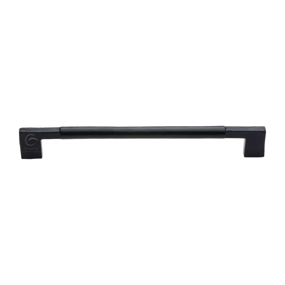 M.Marcus Cabinet Hardware Matt Black / Cabinet Pull Handles M.Marcus - Black Iron Rustic Cabinet Pull Bauhaus Design 457mm