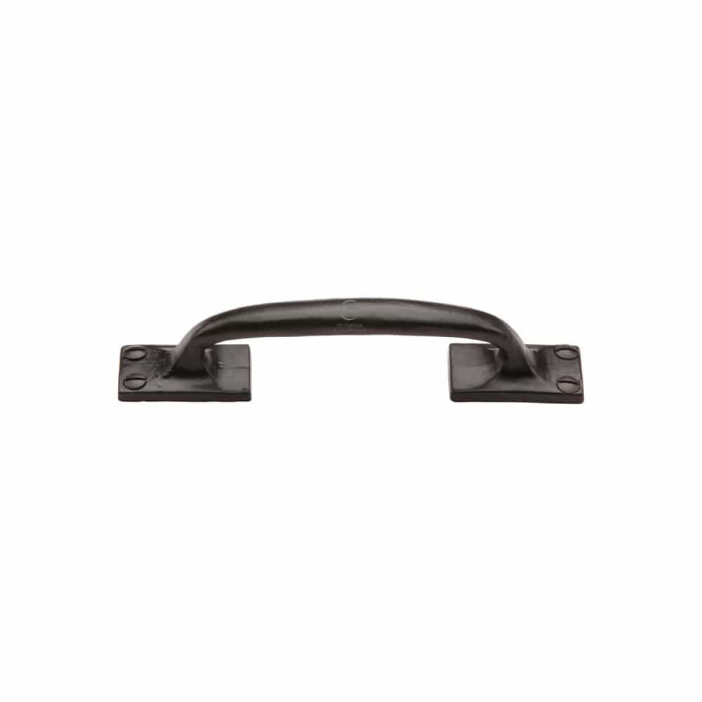 M.Marcus Cabinet Hardware Matt Black / Cabinet Pull Handles M.Marcus - Black Iron Rustic Cabinet Pull Offset Design 159mm