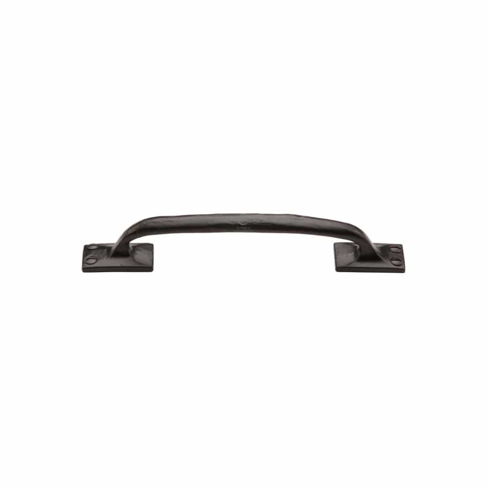 M.Marcus Cabinet Hardware Matt Black / Cabinet Pull Handles M.Marcus - Black Iron Rustic Cabinet Pull Offset Design 210mm