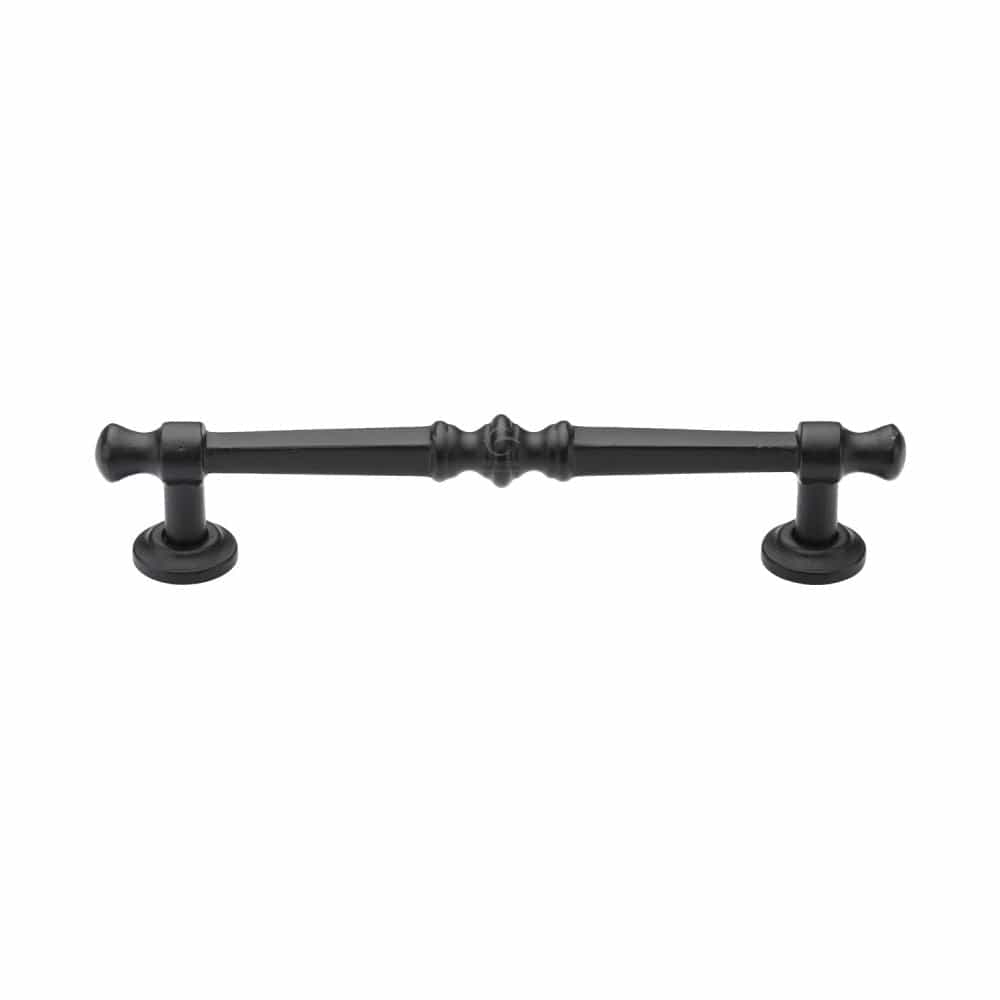 M.Marcus Cabinet Hardware Matt Black / Cabinet Pull Handles / 160mm c/c M.Marcus - Black Iron Rustic Cabinet Pull Period Design 160mm CTC