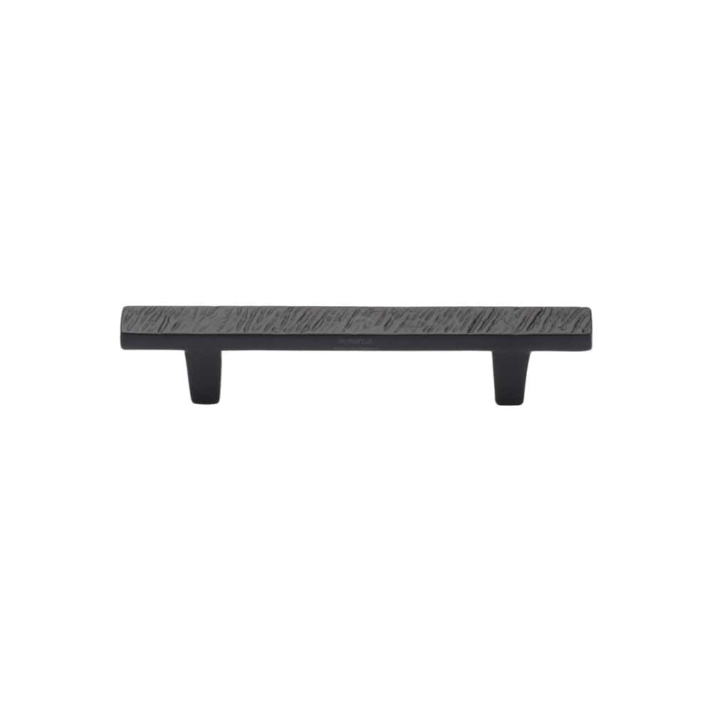 M.Marcus Cabinet Hardware Matt Black / Cabinet Pull Handles / 96mm c/c M.Marcus - Black Iron Rustic Cabinet Pull Textured Design 96mm CTC