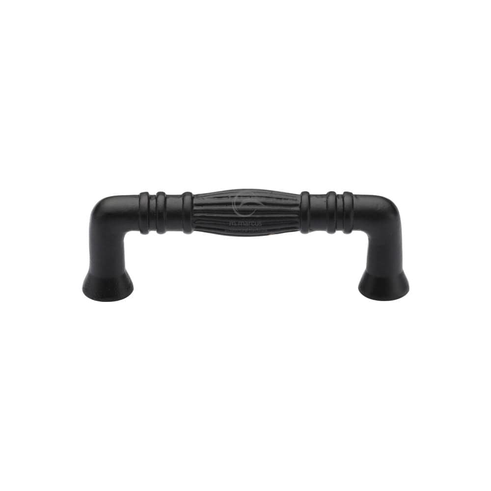 M.Marcus Cabinet Hardware Matt Black / Cabinet Pull Handles / 96mm c/c M.Marcus - Black Iron Rustic Cabinet Pull Tuscany Design 96mm CTC