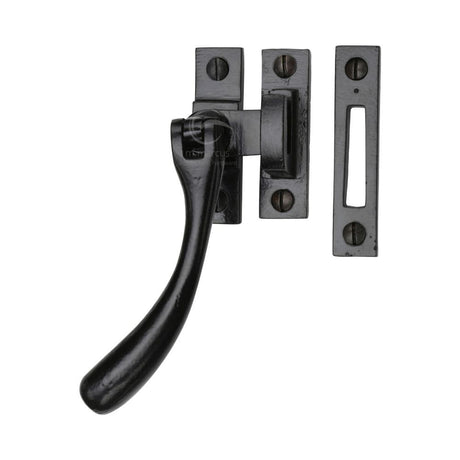 M.Marcus Window Furniture Matt Black / No / Mortice & Hook Place M.Marcus - Black Iron Rustic Casement Window Fastener