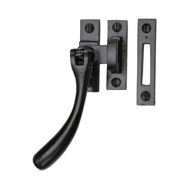 M.Marcus Window Furniture Matt Black / No / Mortice & Hook Place M.Marcus - Black Iron Rustic Casement Window Fastener