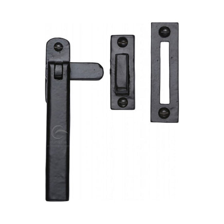 M.Marcus Window Furniture Matt Black / No / Mortice & Hook Place M.Marcus - Black Iron Rustic Casement Window Fastener