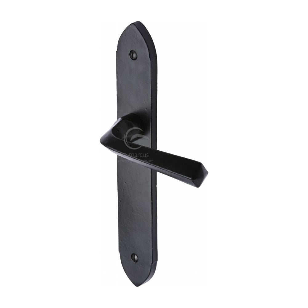 M.Marcus Door Furniture Matt Black / Latch Handles M.Marcus - Black Iron Rustic Door Handle Lever Latch Grafton Design