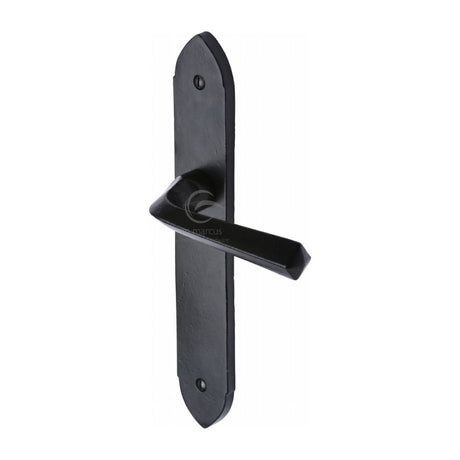 M.Marcus Door Furniture Matt Black / Latch Handles M.Marcus - Black Iron Rustic Door Handle Lever Latch Grafton Design
