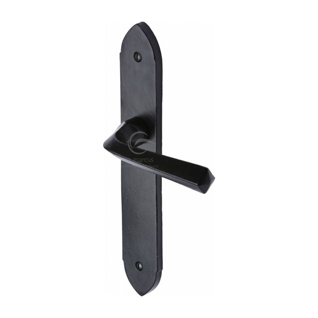 M.Marcus Door Furniture Matt Black / Latch Handles M.Marcus - Black Iron Rustic Door Handle Lever Latch Grafton Design