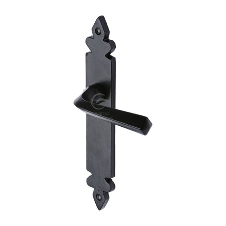 M.Marcus Door Furniture Matt Black / Latch Handles M.Marcus - Black Iron Rustic Door Handle Lever Latch Ironbridge Design