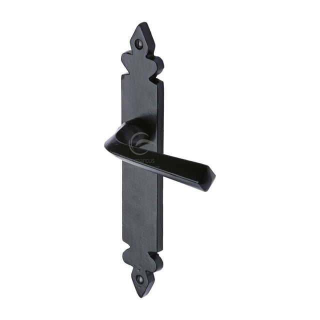 M.Marcus Door Furniture Matt Black / Latch Handles M.Marcus - Black Iron Rustic Door Handle Lever Latch Ironbridge Design