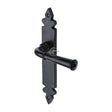 M.Marcus Door Furniture Matt Black / Latch Handles M.Marcus - Black Iron Rustic Door Handle Lever Latch Ludlow Design