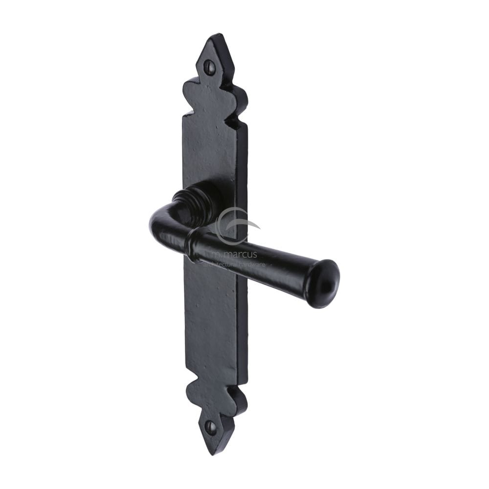 M.Marcus Door Furniture Matt Black / Latch Handles M.Marcus - Black Iron Rustic Door Handle Lever Latch Ludlow Design