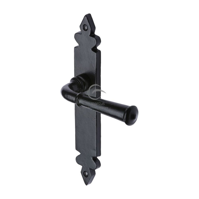 M.Marcus Door Furniture Matt Black / Latch Handles M.Marcus - Black Iron Rustic Door Handle Lever Latch Ludlow Design
